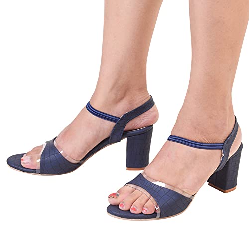 Image of XE Looks Cross Strap Block Heel Sandals for Women