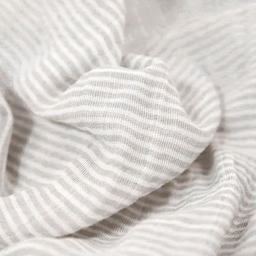 Image of Little Unicorn Muslin Swaddle Blanket for Newborns & Infants | Soft & Breathable Fabric | Baby Blanket for Swaddling, Nursing, Shower Gifts (Sand Stripe)