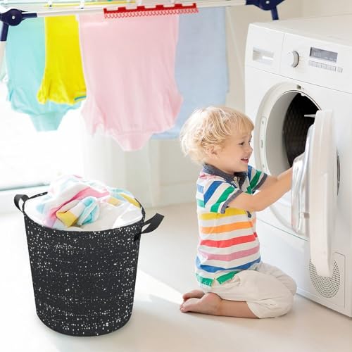 Grand panier à linge imperméable noir de qualité supérieure