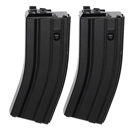 Airsoft Softair Teile WE (WE-TECH) 2pcs 30rd Gas Magazin für WE Open Bolt L85 / Scar-L / R5C / T65 / HK416 / AR M4 M16 GBB Gewehr Schwarz Cover