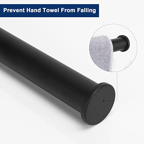 Nearmoon Hand Towel Holder/Towel Ring, Thicken Stainless Steel Hand Towel Bar For Bathroom, Rustproof Wall Mounted Towel Rack, Contemporary Style Bath Accessories, 9 Inch (1 Pack, Matte Black) #TOP3