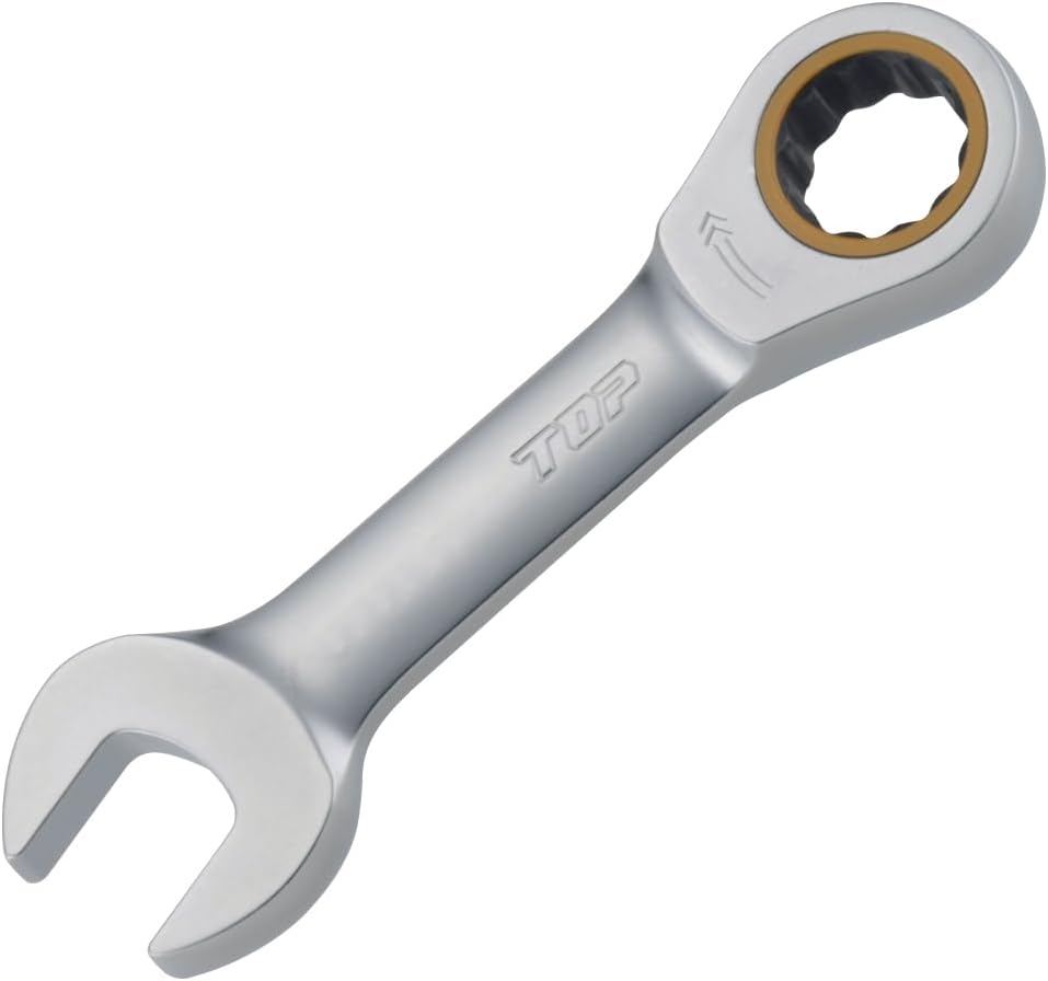 TOP RCW-12S Short Ratchet Combination Opposite Side 0.5 inch (12 mm), Can Be Tightened, 5° Feed Angle, Short Type