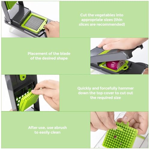 KRIKSHIV STYLE 16-in-1 Vegetable Chopper Green - Image 4