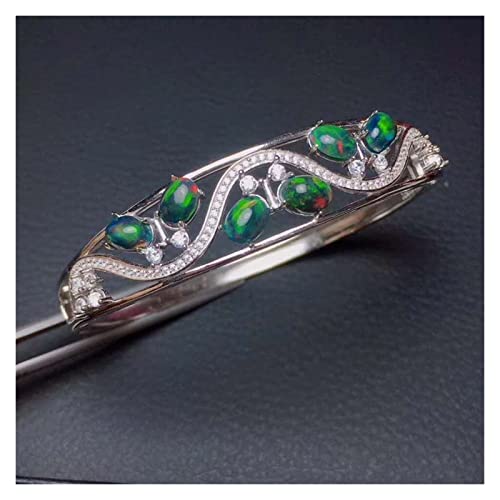Bracelet opale pour femme bijoux argent S925 véritable pierre couleur