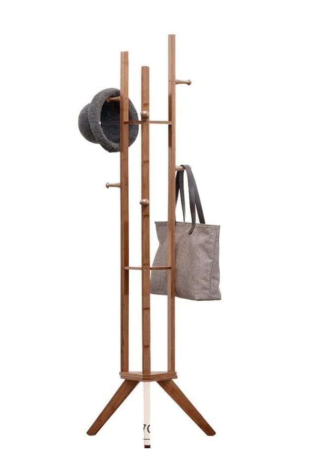 ZEPOLI Sturdy Coat Rack with Hooks, Free Standing Wooden Coat, Purse, Entryway Coat Hanger Stand, Easy Assembly Hallway Entryway Room Home Office, for Jackets Hats Bags Umbrella (Walnut, 92-6) (B0BC64S3FB) Amazon Price History, Amazon Price Tracker