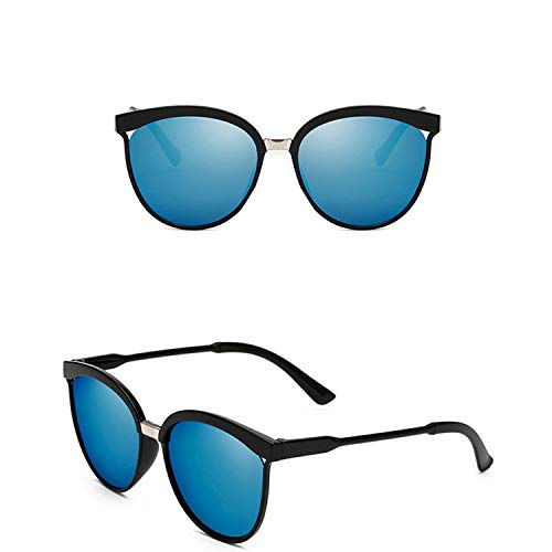 Cat Eye Sunglasses Women Plastic Sun Glasses Classic Retro Outdoor Gafas,Blue Lens