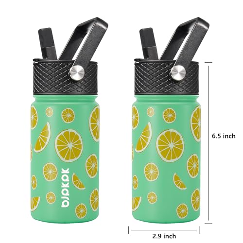 Image of BJPKPK Insulated Water Bottle, 15oz Stainless Steel with Straw Lid