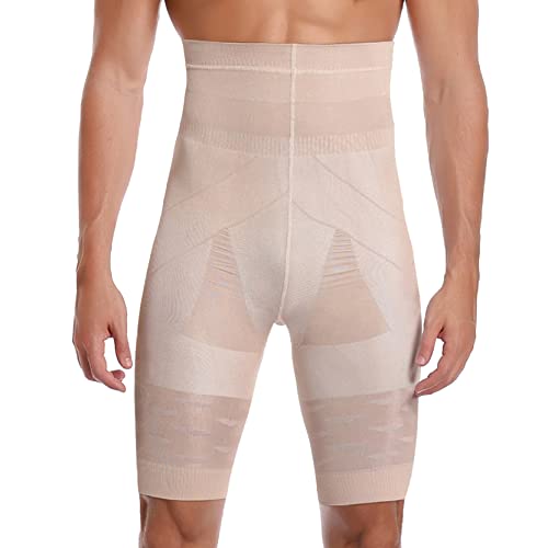 CCXXYGWJ Cuerpo Ajustado Levantador de glúteos para Hombres Cintura Alta Pierna Adelgazante Calzoncillos Faja elástica Control de Barriga Pantalones Cortos Ropa Interior: