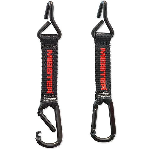 Meister Hang-Tough Fence Hooks for Baseball Softball Tennis & Camping - Black (Pair)