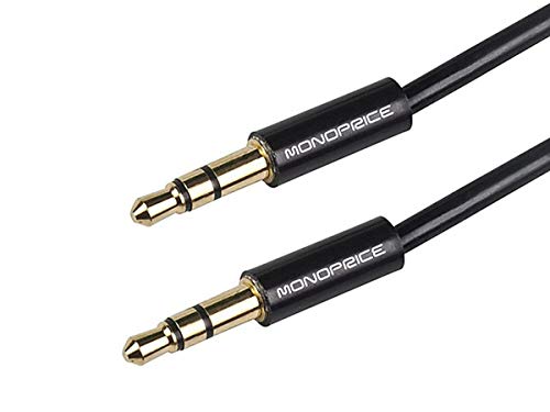 Cable de audio estéreo Monoprice 3 pies negro