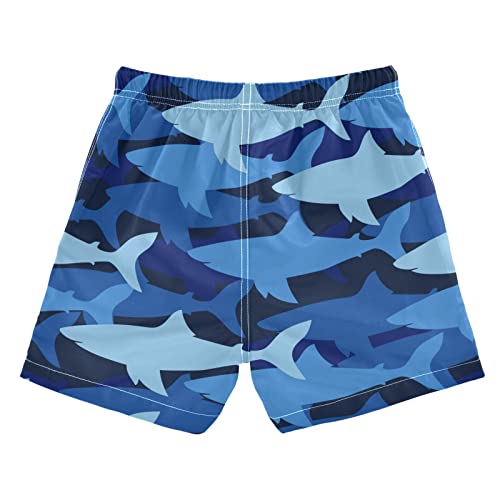 Matching Swim Trunks for Dad and Son Blue Navy Shark Father Son Matching Swim Trunks Family Board Shorts2