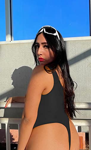 Kepblom Women's High Cut One Piece Swimsuit Thong Swimsuits Sexy Bodysuit for Women3