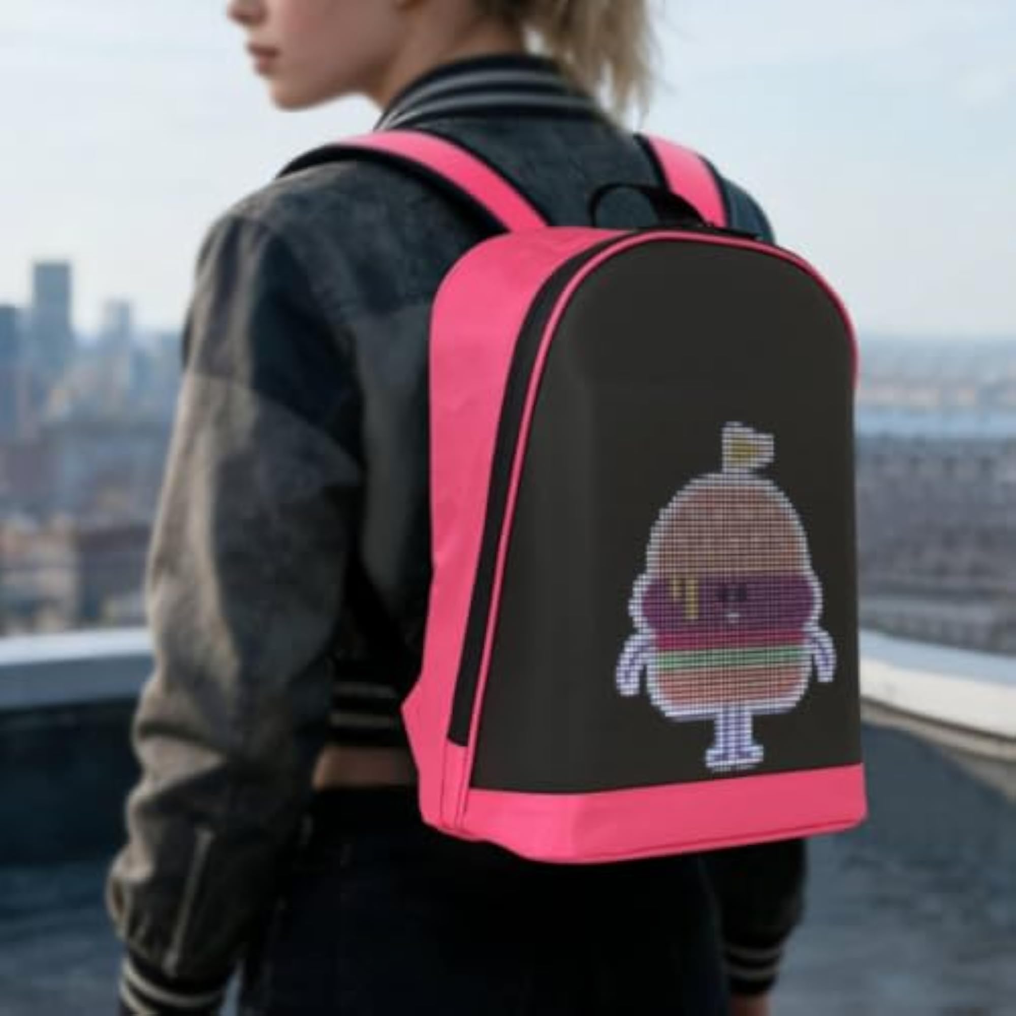 LED Backpack, App Controlled Customizable Screen