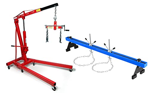 Grúa Plegable 2 Toneladas Con Nivelador de motores Y Soporte De Motores kit completo cambio motor taller mecanico