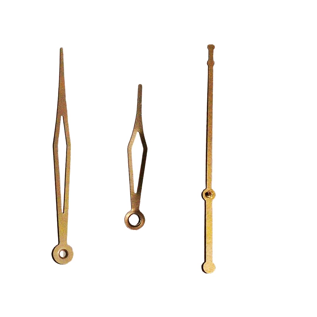 BanteyBanatey® Designer Clock Hands Set | Metal Clock Needle Set| Resin Art DIY Clock Making Kit for Elegant Timepiece Crafting with Fancy Metal Needles (Pack of 2 Sets) Gold Design 7 1