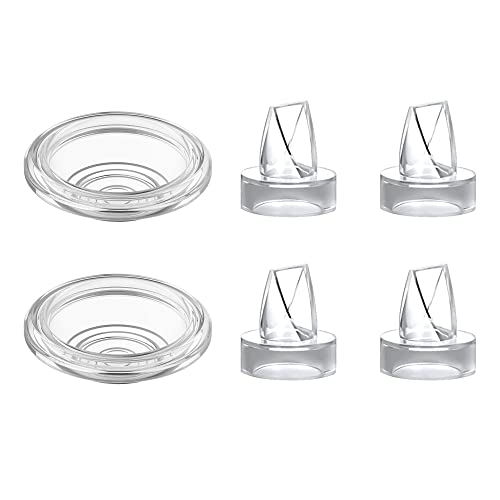 TOVVILD Duckbill Ventile Silikon Membran Kompatibel mit momcozy tragbare Brustpumpe, ersetzen momcozy S9/S12 Pumpenteile/Zubehör (6-teiliger Satz) Cover