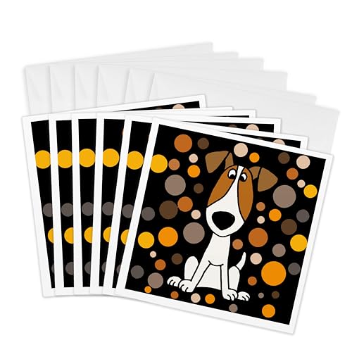 Cartes Jack Russell Terrier 3dRose : Ne manquez plus jamais de jolies cartes carrées de qualité