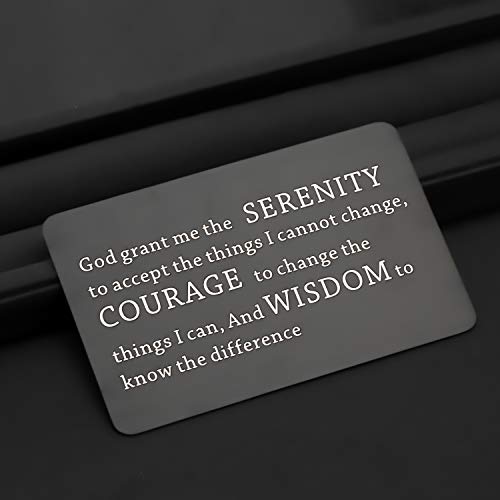 TGBJE Inspirational Wallet Card Inspirational Christian Bible Verse Gift Religious Present Serenity Prayer Gift God Grant Me The Serenity to Accept The Things Gifts (BL serenity card)4