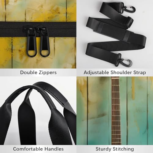 Lightweight Travel Duffle Bag Guitar Gym Bag for Women Men Stylish Small Duffle Bag for Fitness Yoga Travel Overnight Sport4