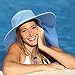 Solaris UPF 50+ Women's Wide Brim Sun Hat – Lightweight Foldable with Detachable Scarf & Neck Cover, UV Protection for Hiking, Beach, Gardening Blue