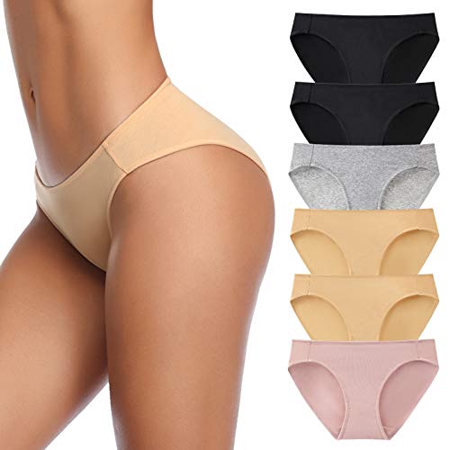 Image of Women's High Waist Cotton Underwear Soft Brief Panties Decorated with Lace Regular and Plus Size