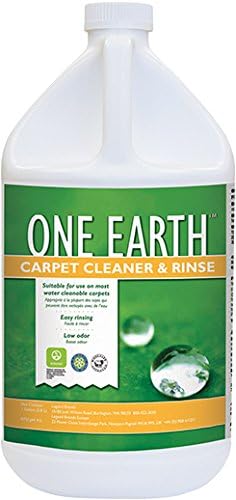 One Earth DFC1054G Eco Friendly Carpet Cleaner, Green Certified, WoolSafe® Certified, 1 Gal (4 Pk) Concentrate, Multi-Use, Easy Rinse, Low Odor, Natural and Safe Around Family, Pets