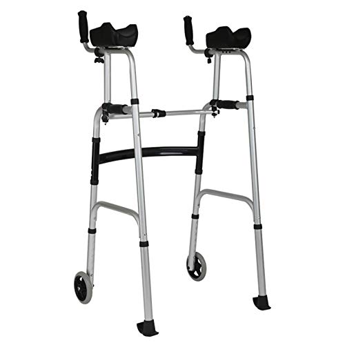 Walker pliant pour seniors avec roues de 5 pouces idéal pour les balades et la maison