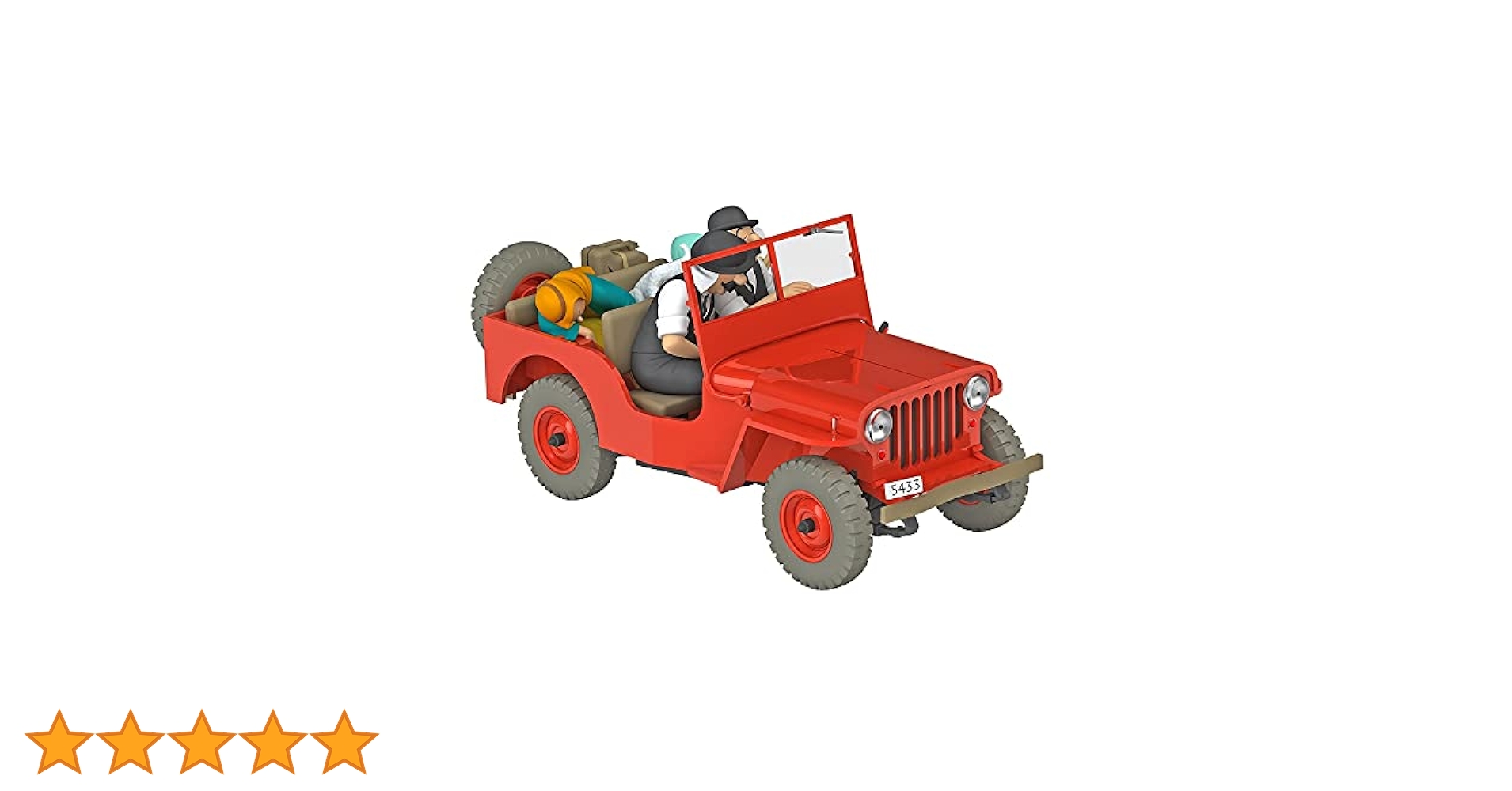Tintin The Red Willys Jeep 1/24th Scale Model Car : Amazon