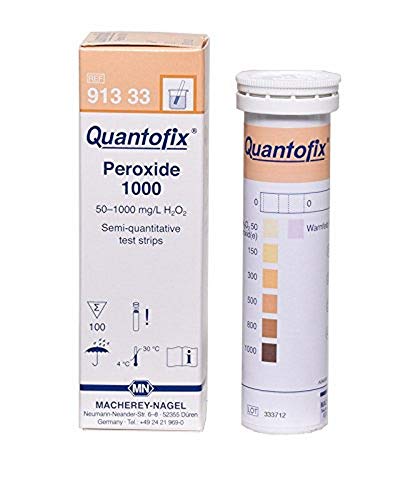 Peróxido prueba en sticks de 6x95mm 100 ud para análisis de residuos y desinfección