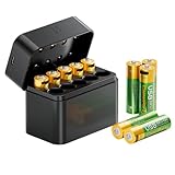10 Rechargeable AA Batteries with Charger - 1.5v aa Batteries, Lithium Batteries aa Rechargeable.10 Count and Charger (Pack of 1). USB Type-C Port.2400mWh High Capacity AA Lithium Batteries