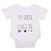 Cotton Newborn Infant Baby Boys Girls Short Sleeve Aunt Bodysuit Romper Outfit Clothes (0-3 Months, White)