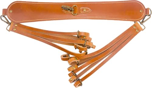 Ebnoxven Leather Duck Strap Game Carrier 12 Duck Lanyard Removable Dual Side Straps Padded Shoulder Hunting Gear for Ducks and Geese (Brown)