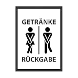 Getränke Rückgabe Schild Poster Lustiges Badezimmer Bild 