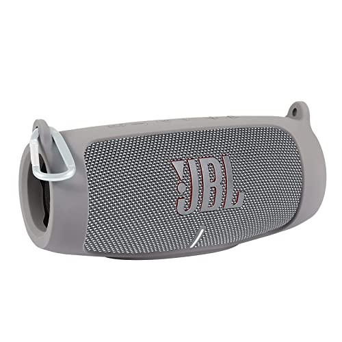 co2CREA Silikonhülle Tragetasche für JBL Charge 5 WiFi und Bluetooth Lautsprecher,tragbare ultraleichte Silikon Schutzhülle mit Karabiner und Schultergurt