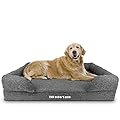 The Dog’s Bed, Linen Orthopaedic Memory Foam Waterproof Dog Beds, Eases Pet Arthritis & Hip Dysplasia Pain, Therapeutic & Supportive Dog Bed, Washable Covers, XL 111 x 86cm