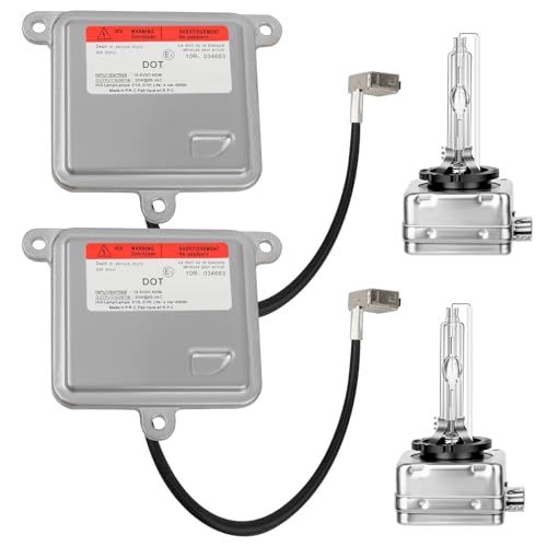 2 Packs 13587843 HID Headlight Ballast w/Igniter & D3S Bulb for Chevy Blazer Impala Malibu Tahoe for Cadillac Escalade Yukon 2014-2020 Xenon Headlight Ballast Module Control Unit 13503432,13587720