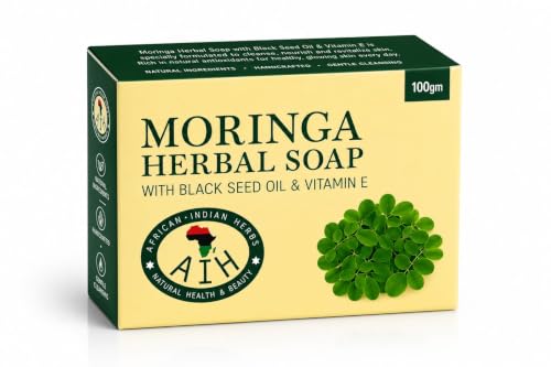 Moringa Herbal Soap with black Seed Oil & Vitamin E,100g image 3