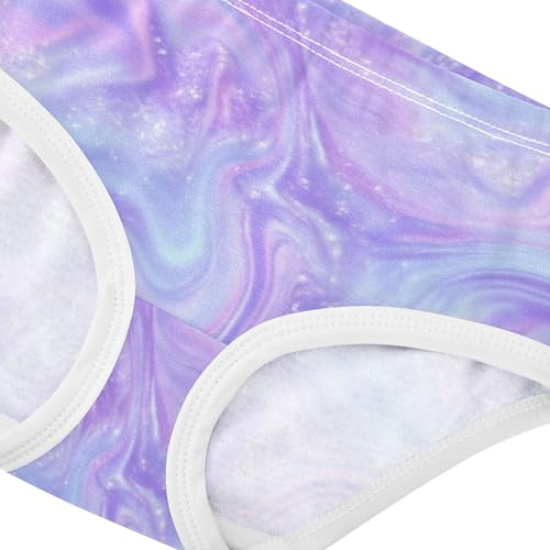 Toddler Underwear Floral 2t Cotton Little Girl Panties Fun Briefs Undies Kids Purple Marble Pastel4