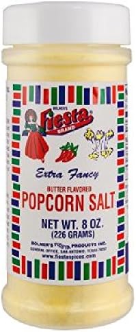Bolner's Fiesta Brand Butter Flavored Popcorn Salt, 8 Ounce Shaker