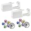 PAIR Silver 6mm Flower