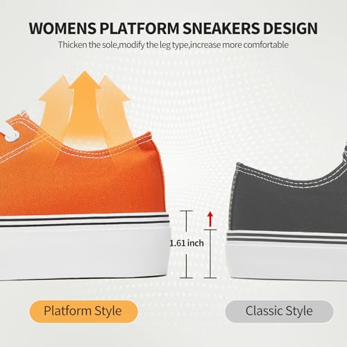 Image of hash bubbie Womens Platform Canvas Sneakers Tennis Shoes