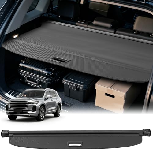 TRIBLE SIX Cargo Cover for Ford Bronco 2021-2025 4-Door Accessories Retractable Trunk Cover Shield Shade Privacy Screen Anti-Theft Luggage Shade Shield Carbon Fiber Texture