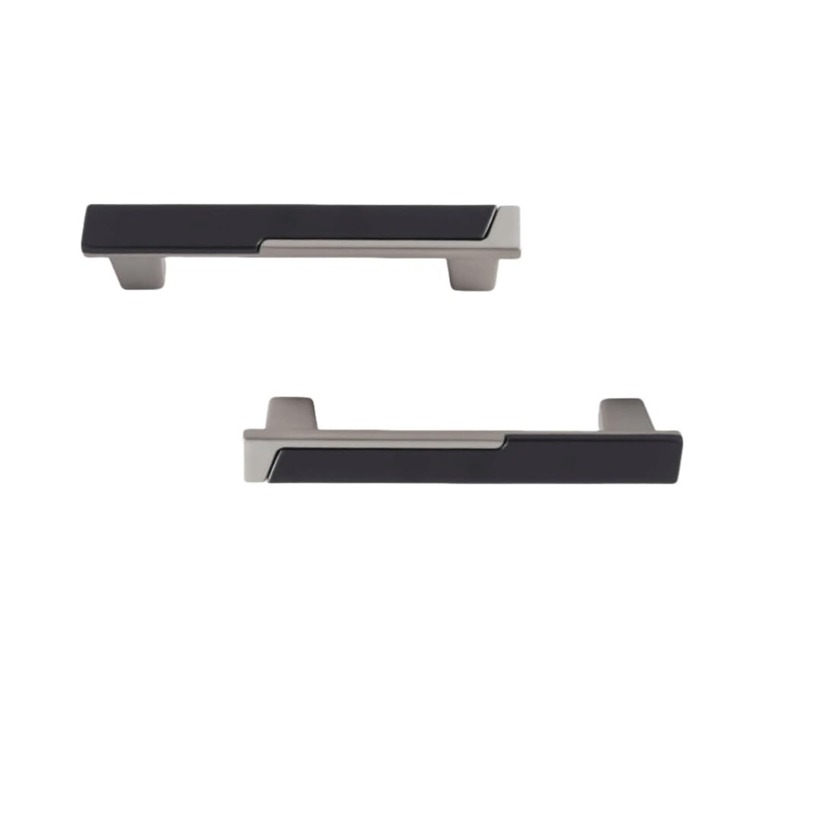 LCANALLYMS Kitchen Cabinet Handles, 2 Pack Cabinet Handles Modern Zinc Alloy Dresser Knobs Drawer Pulls for Cupboard Closet Bathroom Kitchen Hardware(Black,96 mm)