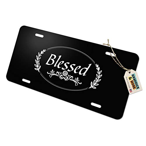 GRAPHICS & MORE Blessed Halo On Black Novelty Metal Vanity Tag License Plate