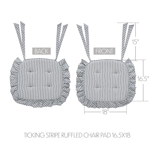 Vhcbrandschairpad165x18cottondiningroomkitchenchairpadsseatcushionwithtiestuckedsawyermillbluecollectionrectangle165x18denimblue Urban Country Home Decor Vhc brands chair pad 165×18 cotton dining room kitchen chair pads seat cushion with ties tucked sawyer mill blue collection rectangle 165×18 denim blue urban country home decor