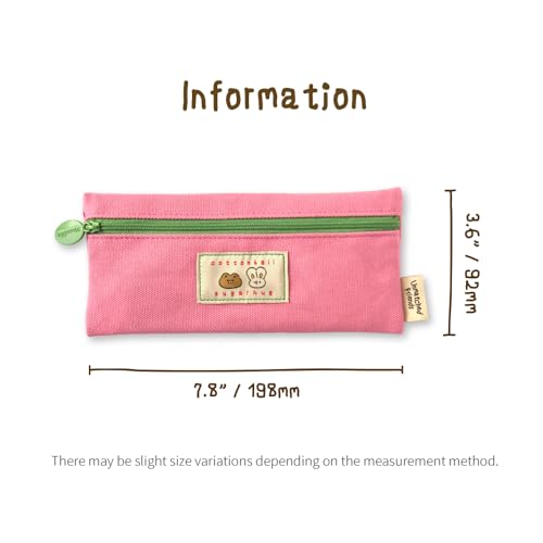 Image of Monolike Unmatched friends Pen Case, Pink - Pencil Pouch, Portable Pencil Bag, Pencil Case, Office Pouch case