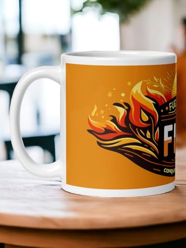 Image of Better Gift Flowers Fuel Your Fire Mug, Round Shaped Multicolor Themed Coffee Mugs, Mug for Gifting, Gifting Items for Family, Friends & Closed Ones