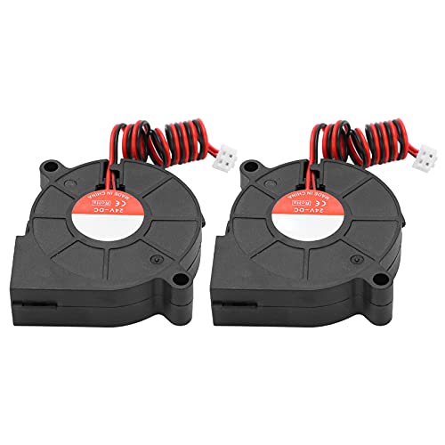 Ventilador De RefrigeracióN Para Impresora 3D, Ventilador Silencioso, Piezas De Repuesto De Alto Rendimiento Para Ender 3 Prusa I3 50X50X15Mm DC24V 2 Uds