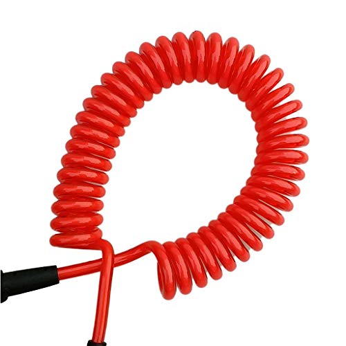 Coleira de 3 m com 7 mm enrolada da menolana – Rodas duplas de aço inoxidável – para surfe e placa d