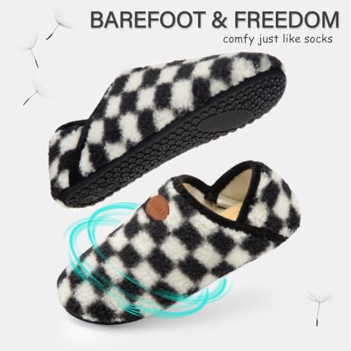 Image of ATHMILE House Slippers for Women Men Indoor Barefoot House Shoes Soft Socks | Furry Slip on Cozy Comfy Flexible Machine Washable Home Bedroom Travel Hospital Yoga Gifts for Mom Grandma